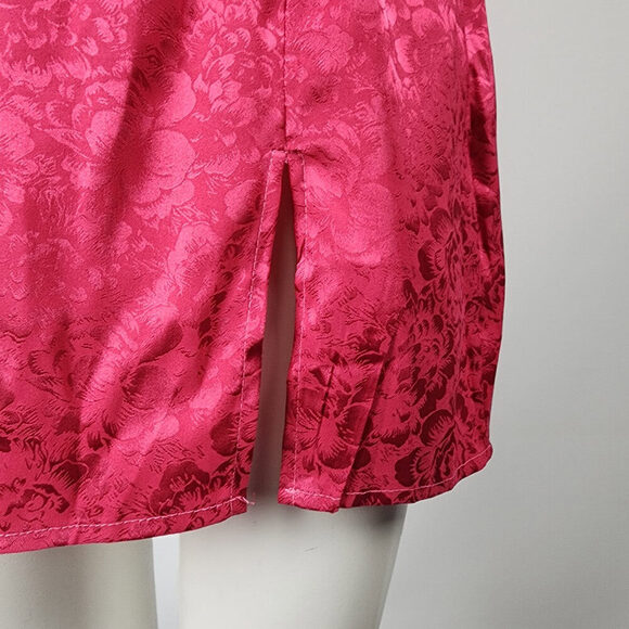 Shein Pink Cheongsam Mandarin Collar Mini Dress Size M/L - Picture 4 of 9